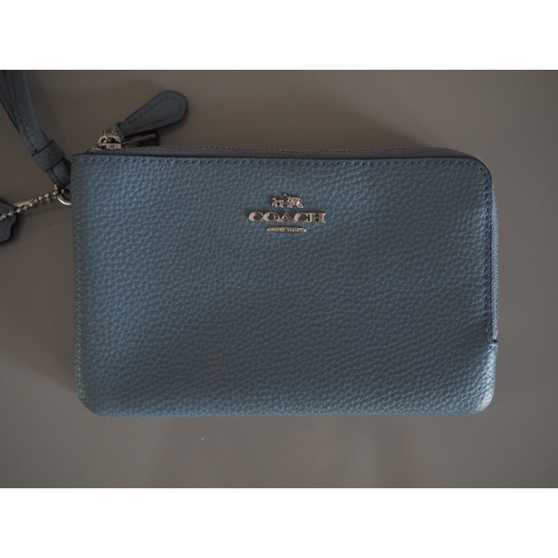 used coach 2 zip wallet
