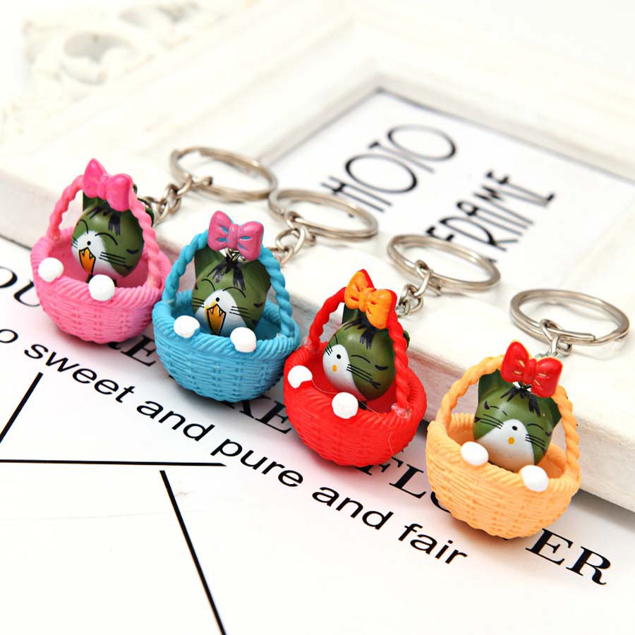 TQ_CAT BASKET KEYCHAIN T(93)