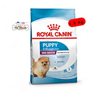 Royal Canin puppy mini indoor อาหารลูกสุนัขหย่านม-10เดือน ขนาด1.5กก.