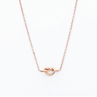 สร้อยคอ LAROV รุ่น NR29-01 สีพิ้งค์โกลด์ สแตนเลสแท้