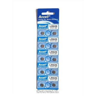 พร้อมส่ง> ถ่านกระดุม Accell LR626 / 377 / AG4 1แผง 10ก้อน
