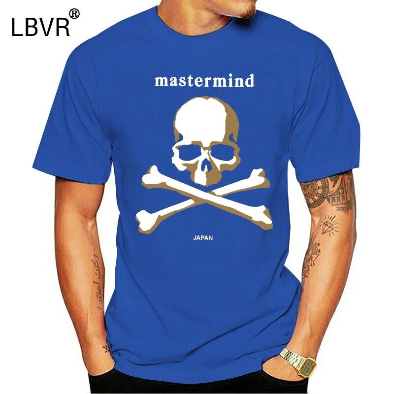 เสื้อยืด พิมพ์ลายโลโก้ Mastermind Japan สีดํา สําหรับผู้ชาย ไซซ์ S M L