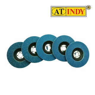 AT INDY Flap Disc 4" จานทรายเรียงซ้อนหลังแข็ง 4 นิ้ว รหัส G008 มี 5 ระดับ 40,60,80,100และ120