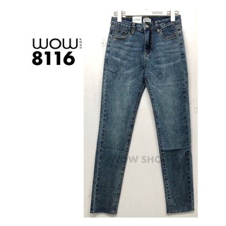 ราคาถูก ราคาส่ง(New wow 8116)!!กางเกงยีนส์ทรงเดฟ