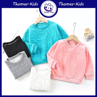 [THOMAS Kids] เสื้อกันหนาวแขนยาว มีฮู้ด แบบสวมหัว ดีไซน์สร้างสรรค์ สําหรับเด็กผู้ชาย ผู้หญิง 1-9 ปี ขายส่ง