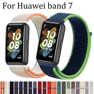 สาย Huawei Band 7 Strap สายนาฬิกาข้อมือไนล่อน ปรับได้ แบบเปลี่ยน สําหรับ Sports Braided loop For Huaweiband 7 Adjustable Elastic Replacement Wristband For Huawei band 7 สายนาฬิกา