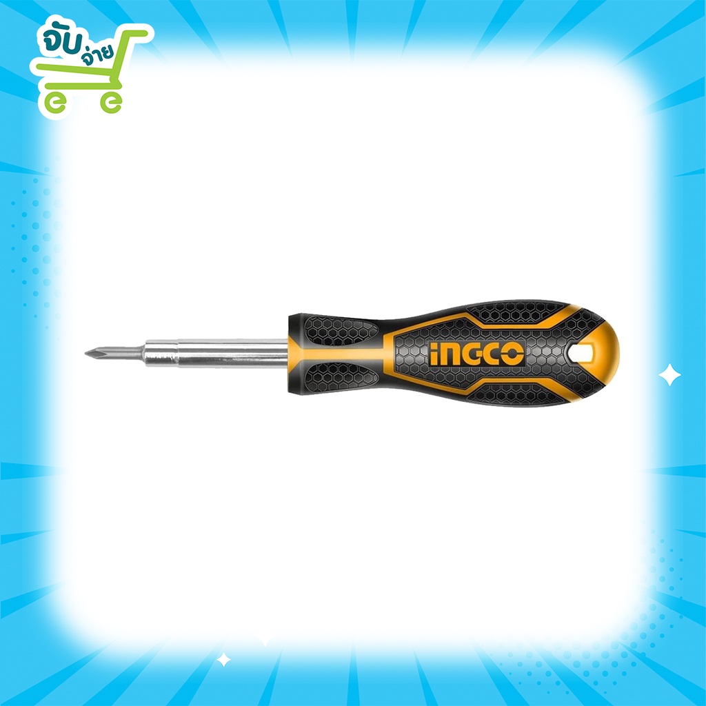 INGCO ไขควงสลับหัว 6 in 1 รุ่น AKISD0608 ( 6 in 1 Screwdriver Set ) / ไขควงหัวสลับ / ไขควงเปลี่ยนหัว