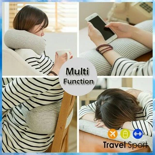 หมอนรองคอ Style Muji ปลอกผ้า 100% Cotton ถอดซักได้