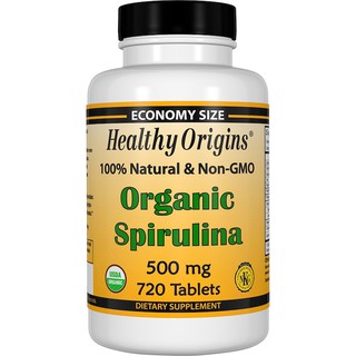 Healthy Origins, Organic Spirulina, 500 mg, 720 Tablets