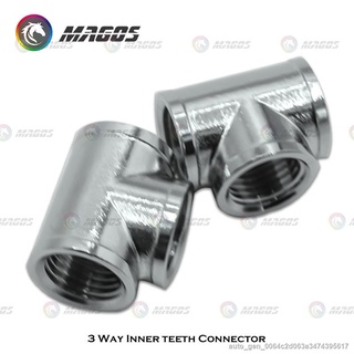 T Shape Water Splitter Fitting 3 Way Female G1/4 Thread, Trap Connector ...