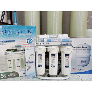 เครื่องกรองน้ําดื่ม ro 5 ขั้นตอน AQUATEK ระบบ RO 85 GPD **แถมฟรี สายน้ำ เพิ่ม 5 เมตร+แถมไส้กรอง PP 5 ไมครอน 2 ไส้**