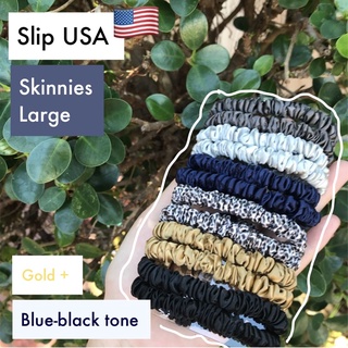 [black-blue tone]Slik slip นำเข้าจาก USA ของแท้ 100% skinnies ,larges ยางรัดผมผ้าไหม 100%