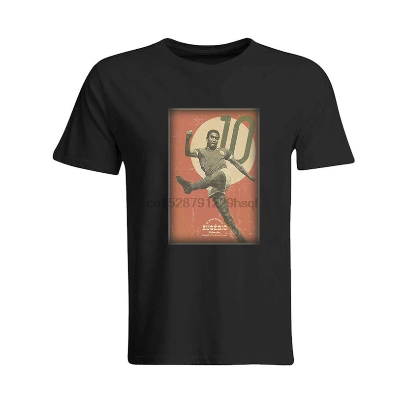 [COD]Eusebio เสื้อยืดลําลองแฟชั่น แขนสั้น พิมพ์ลายนักฟุตบอลโปรตุเกส สไตล์ฮิปฮอป ส่งฟรี 2018 officia