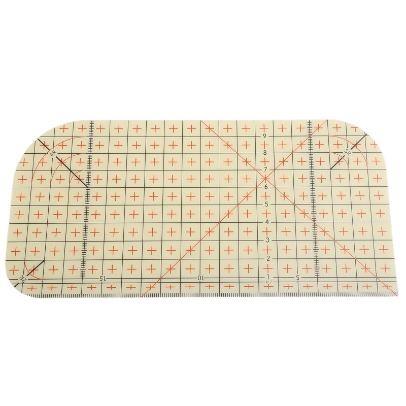 SUIT ผ้ารีดผ้าไม้บรรทัด Quilting ไม้บรรทัดเรซิ่นสีเหลือง Mark Slip สําหรับ Patchwork เย็บ DIY Craft Supplies เสื้อผ้า Mak