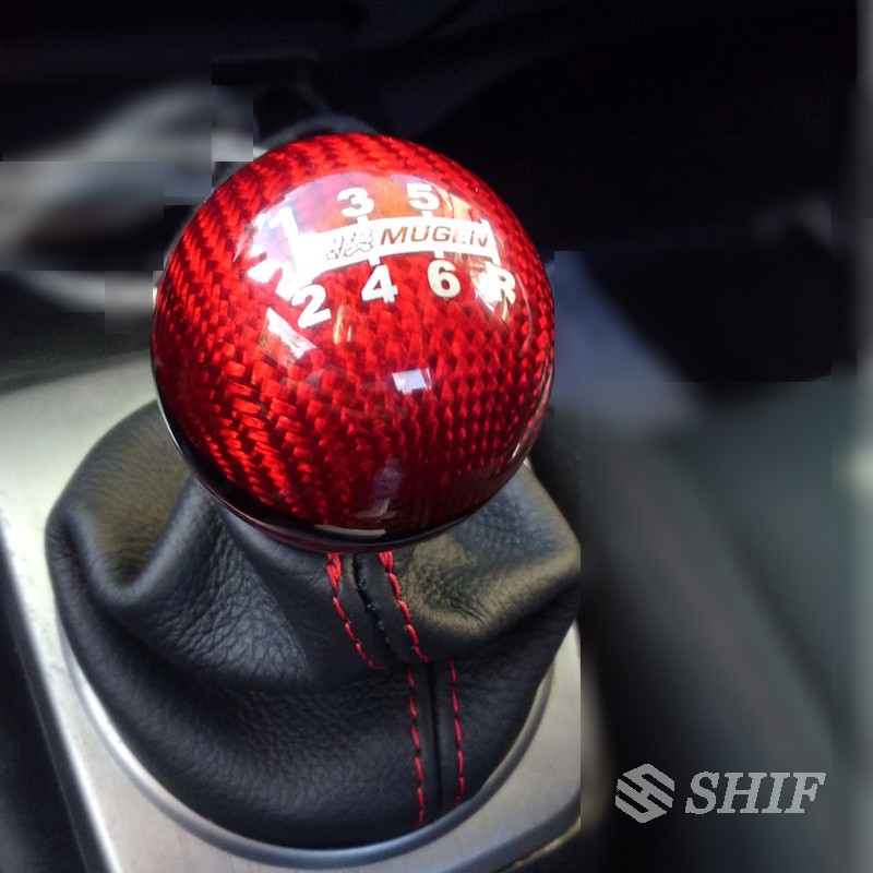 1 X สีแดงคาร์บอนไฟเบอร์ MUGEN Shift Knob สําหรับ Honda CRZ CIVIC ACCORD S2000 FA5