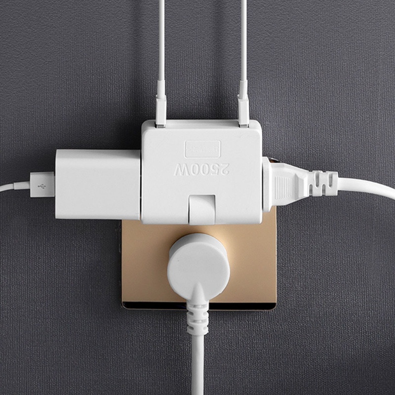Sel ตัวแปลงซ็อกเก็ตหมุนได้ปลั๊กหลายช่องปลั๊กไฟ USB ผนังในร่ม ราคา ถูกที่สุด ดีลบีเคเค แกลเลอรีภาพที่ 3