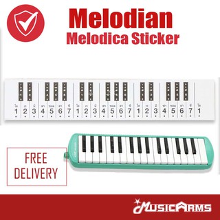 สติกเกอร์ เมโลเดียน เมโลดิก้า สติ๊กเกอร์ตัวโน๊ต Melodian Melodica Sticker เมโลเดี้ยน