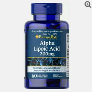 Puritan Alpha lipoic Acid 300mg 60 ซอฟเจล และ แคปซูล อัลฟ่าไลโปอิก ALA