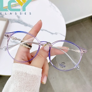 Lcyy ใหม่ TR90 แว่นตาสายตาสั้น ทรงวงรี ป้องกันแสงสีฟ้า สไตล์เรโทร สําหรับผู้ชาย นักเรียน