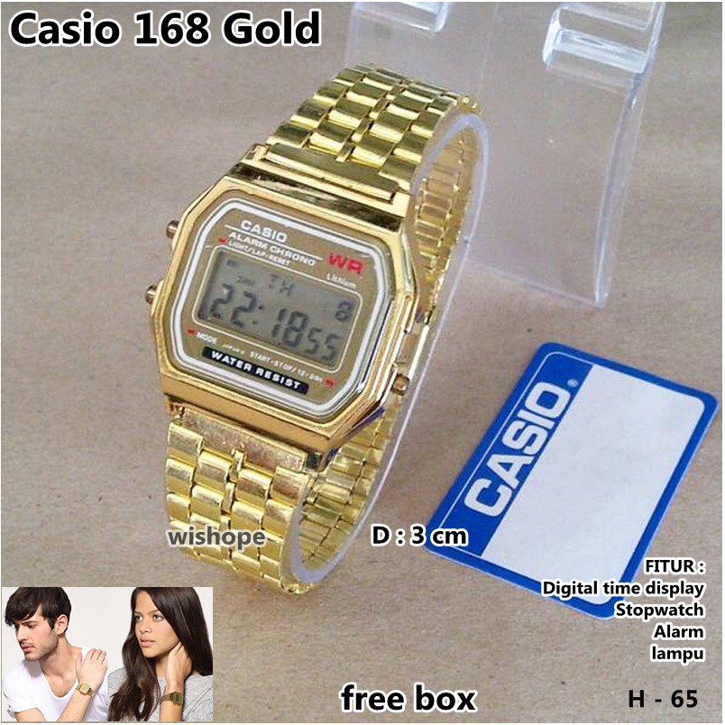 Casio นาฬิกาข้อมือ สายสแตนเลส 168