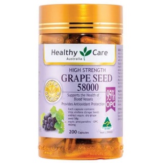 Healthy Care - Grape Seed 58000 (200 Capsules)