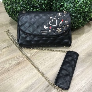 💯 พร้อมส่ง! NEW! GUESS WOMAN’S LOGO EMBOSSED CROSSBODY BAG 🍭