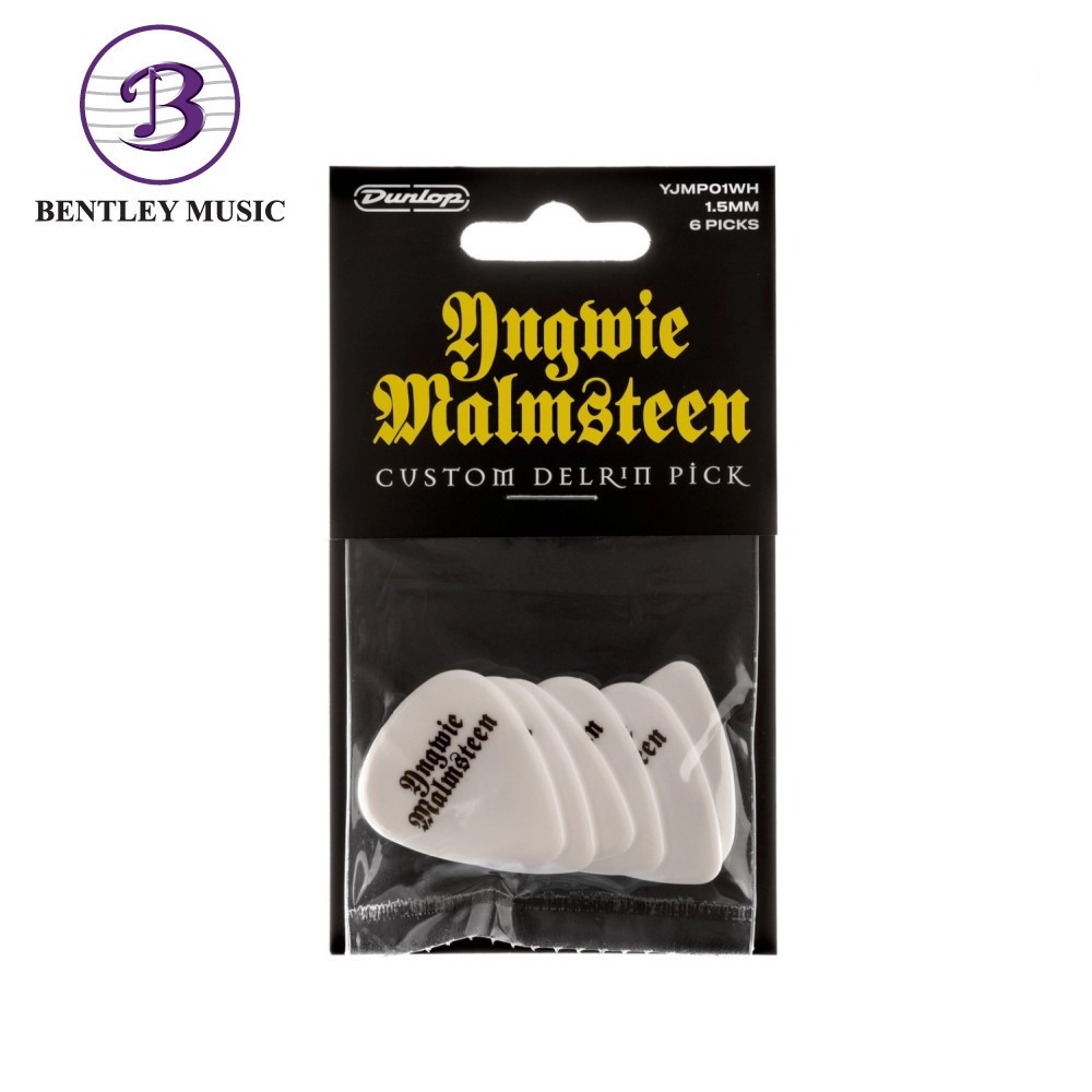 Dunlop YJMP01WH Yngwie Malmsteen Pick สีขาว 1.5MM 6-Pack
