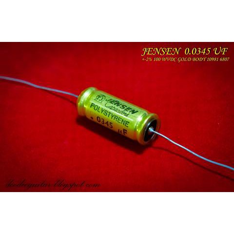 NOS JENSEN  0.0345 UF +-2% 100 WVDC GOLD BODY 10981 6807
