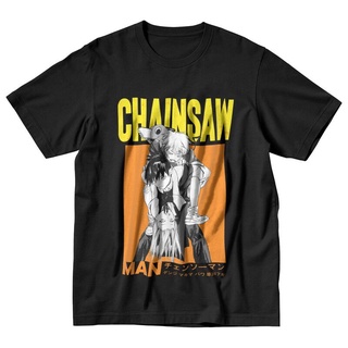 เสื้อยืดแขนสั้น คอกลม ผ้าฝ้าย ทรงหลวม พิมพ์ลายอนิเมะ Chainsaw Man แฟชั่นฤดูร้อน สําหรับผู้ชาย