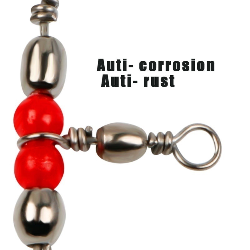 [10 ชิ้น 360 องศาอุปกรณ์ตกปลา Snap ][ลูกปัดหมุนได้ 3 ทาง] - รูปที่ 4