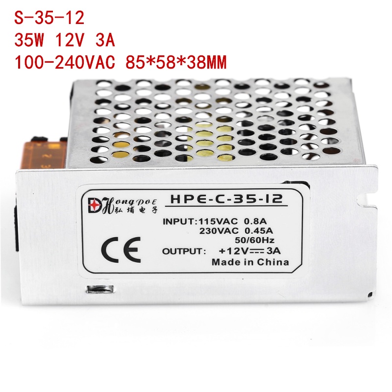 แหล่งจ่ายไฟ AC เป็น DC 12v 25W 35W 1A 2A 3A 5V 12V 24V DC Switching Power Supply