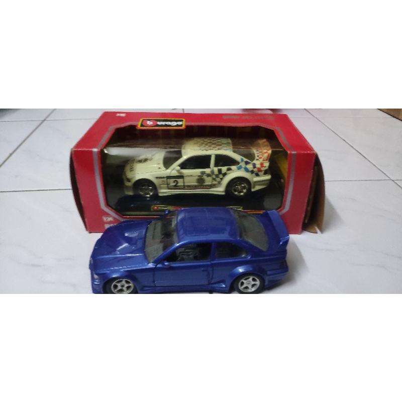 Burago 1/24 ยี่ห้อ bmw m3 gtr FINA E46 warsteineer 1993
