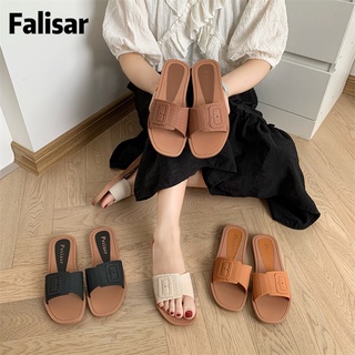 Falisar คุณภาพสูงรองเท้าแตะของผู้หญิงมี4สี แฟชั่นใหม่รองเท้าแตะแบน สบาย ๆ กันลื่น No.1309-4