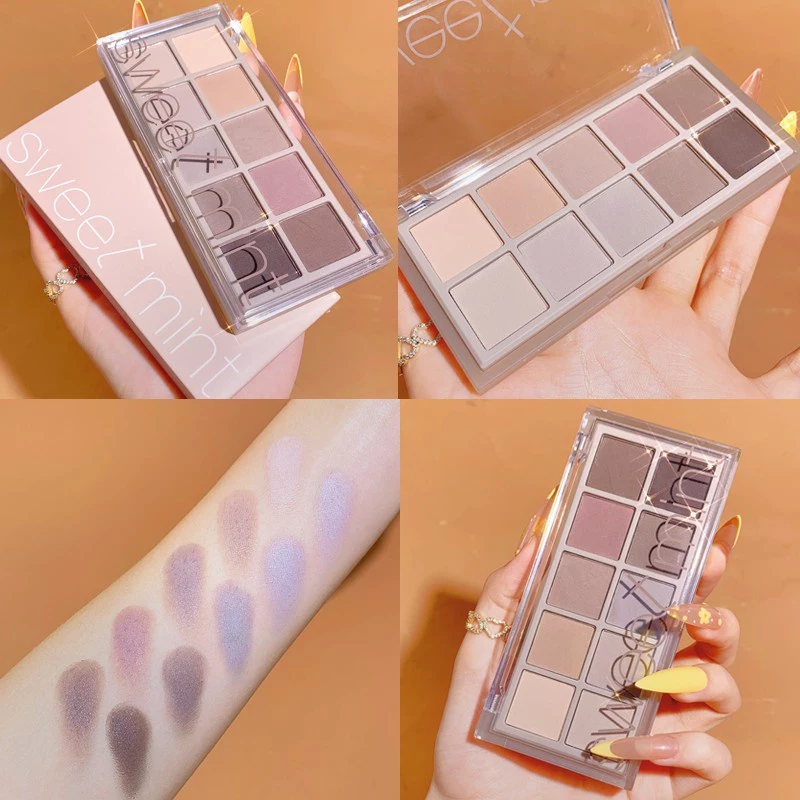 อายแชโดว์พาเลทชิมเมอร์กันน้ํา 10 สี No.Sweetmint 10 สี thumbnail 7