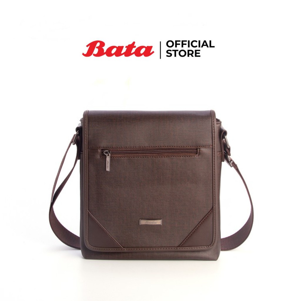 Bata MENS BAGS CROSS BODY กระเป๋าแบบสะพายข้าง สีน้ำตาล รหัส 9924211