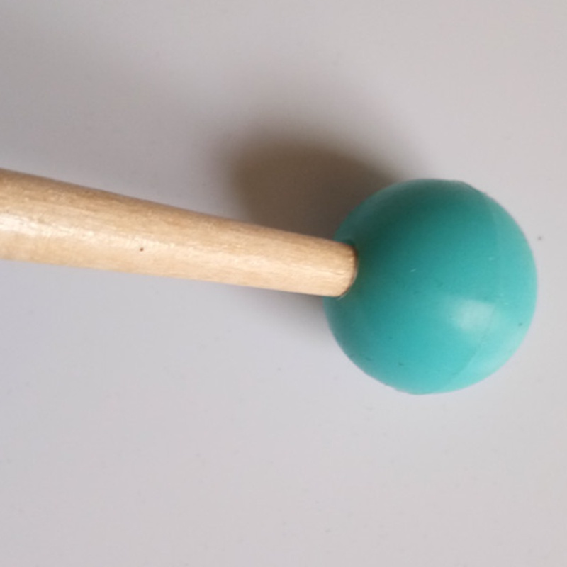 หัวกระดิ่งยางนิ่ม ด้ามจับไม้ สําหรับเครื่องดนตรี ไซโลโฟน Glockenspiel 2 ชิ้น - รูปที่ 2