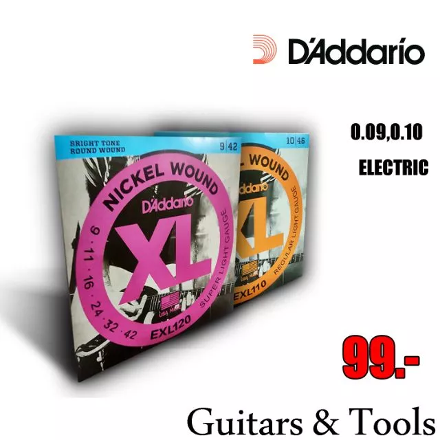 🎸สายกีตาร์ไฟฟ้า0.09และ0.10🔥ราคาถูก คุณภาพดี🔥 D'addario EXL🎉บริการเก็บปลายทาง