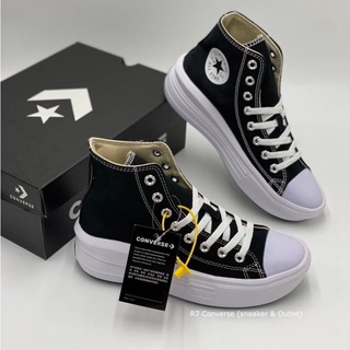 🚩  Chuck Taylor All Atar Move Platform Hi Black สีดำ[ข้อยาว] สินค้าพร้อมกล่อง มีเก็บปลายทาง