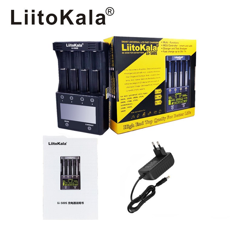 เครื่องชาร์จถ่าน LiitoKala Lii-500S  รองรับ 26650，21700，20700, 18650, 18490, 18350 AA  AAA - Battery Charger（ของแท้100%)