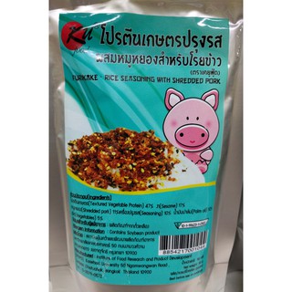 โปรตีนเกษตรปรุงรส ผสมหมูหยอง สำหรับโรยข้าว KU Food (80 กรัม)