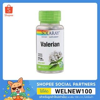 Solaray, Valerian, 470 mg, 100 VegCaps