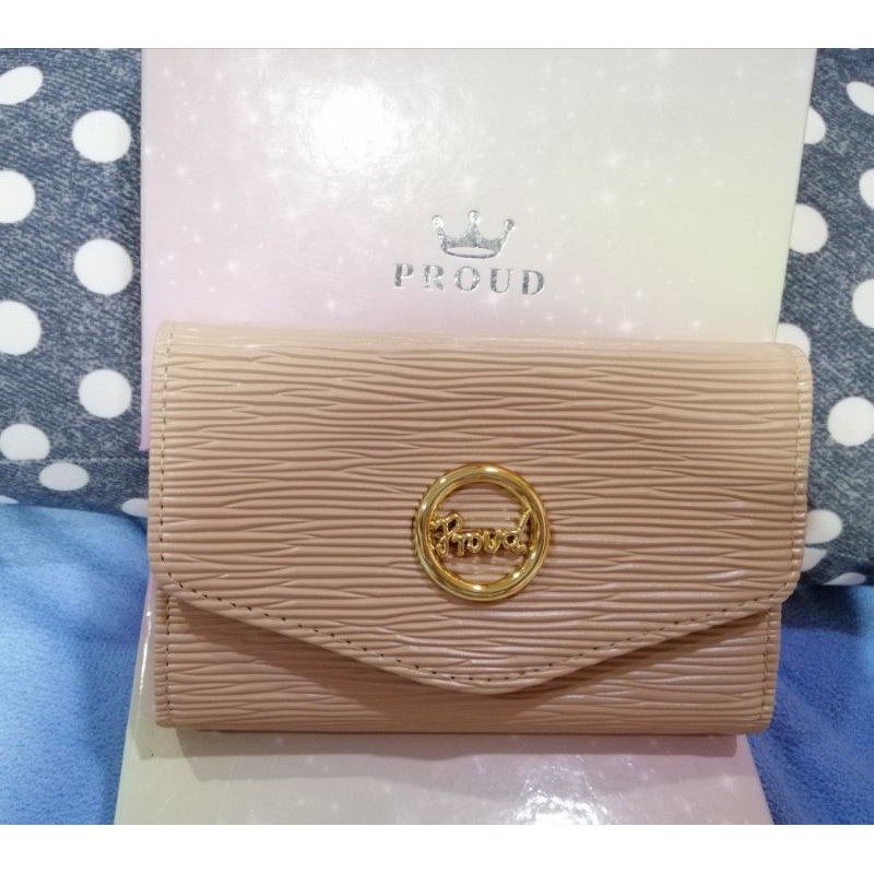 Sale60%PROUDกระเป๋าสตางค์ใบกลางสามพับแบรนด์แท้PROUD
