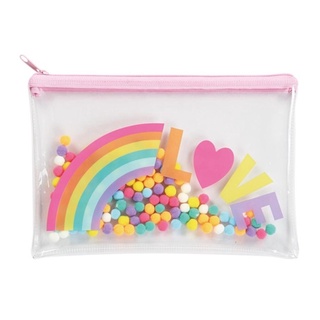 🔥แนะนำ!! กระเป๋าดินสอ Rainbow PVC 24x16.5ซม. 🚚💨พร้อมส่ง!!