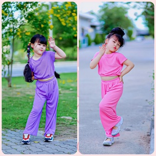 ชุดแฟชั่นเด็ก ชุดเด็ก ชุดเซ็ต ชุดเสื้อครอป  น่ารักๆ