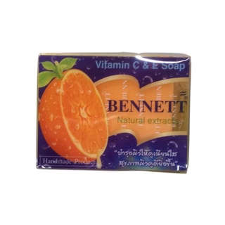 Bennett Natural extracts Vitamin C&amp;E Soap สบู่วิตามิน อี เบนเนท สบู่สมุนไพร จากธรรมชาติ  ขนาด 130กรัม