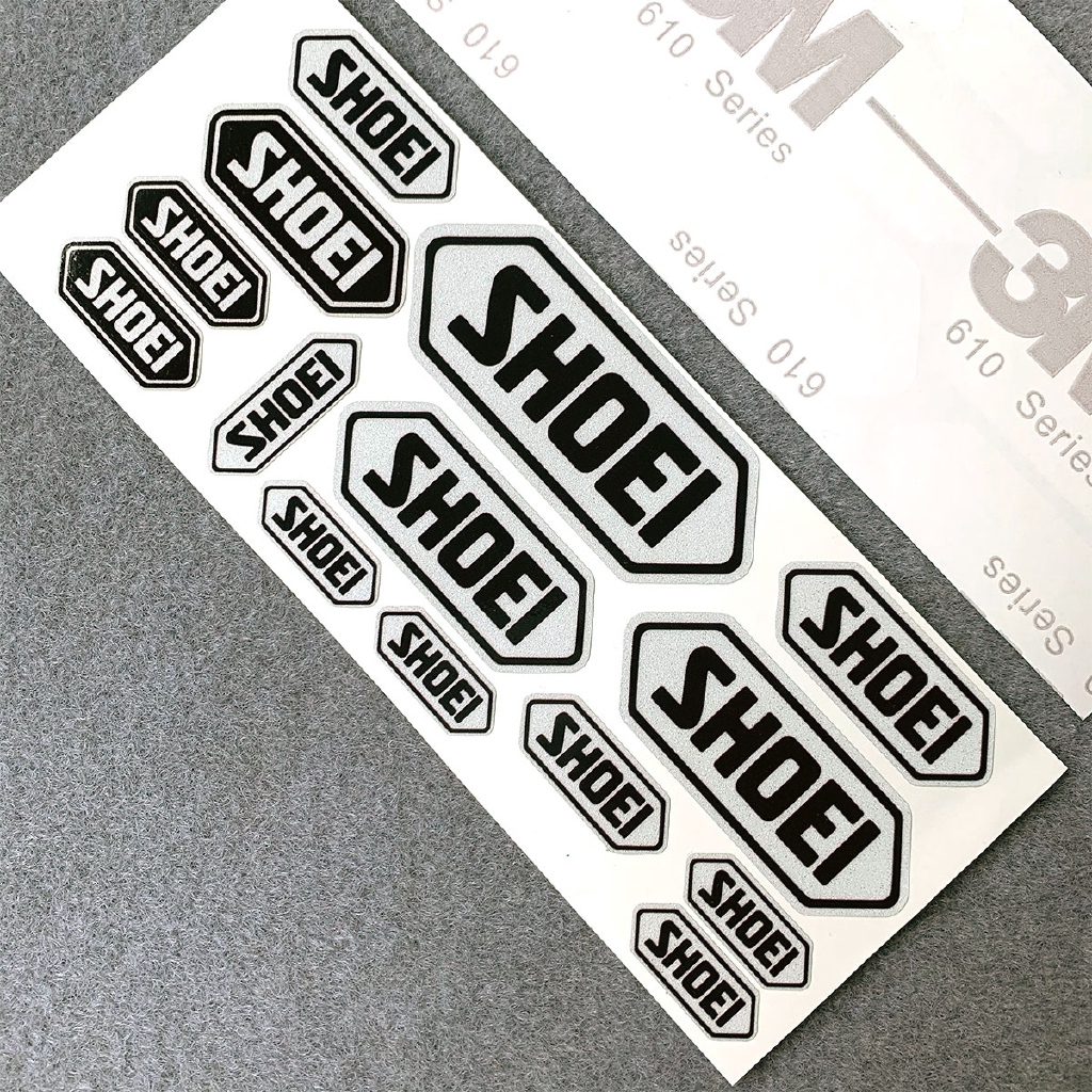 3M No.L008 SHOEI สติ๊กเกอร์ GP สะท้อนแสง 3 เมตรสําหรับติดตกแต่งรถยนต์รถจักรยานยนต์ 8 ซม. X 20 ซม./ชุด