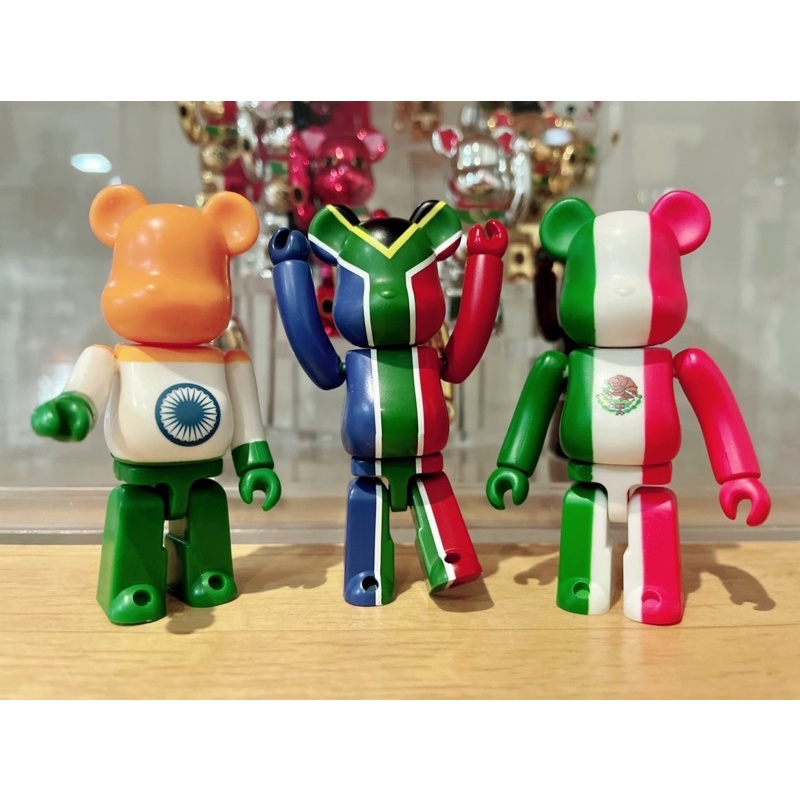 (ของแท้ไม่มีกล่อง) Be@rbrick Flag: Series 18 India, Series 20 South Africa, Series 21 Mexico (Bearbr