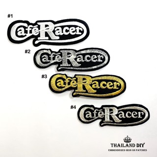 ตัวรีดติดเสื้อ ลาย คาเฟ่เรเซอร์ มอเตอร์ไซค์ นักแข่งรถ Cafe Racer Motorcycles Patch งานปัก DIY ตัวรีด เสื้อ อาร์ม เท่ๆ