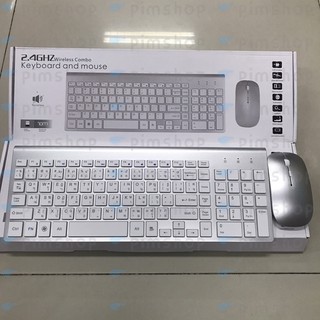 [Wireless Office Keyboard] ชุดเมาส์ คีย์บอร์ด ไร้สาย แป้นพิมพ์ไทยอังกฤษ Wireless EN/TH English and Thai Layout