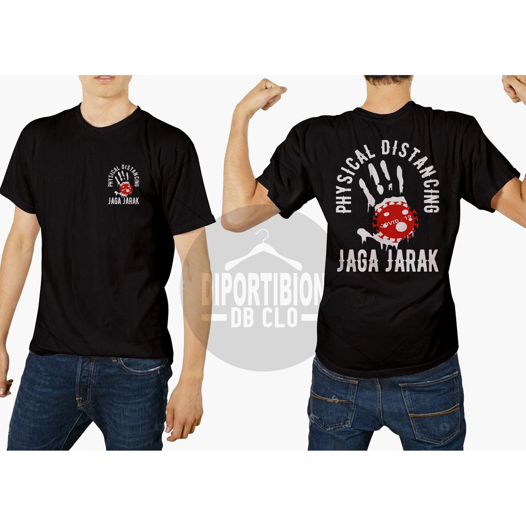 เสื้อยืด COVID-19 PHYSICAL AGAINST DISTANCE / COVID-19 VIRGINITY